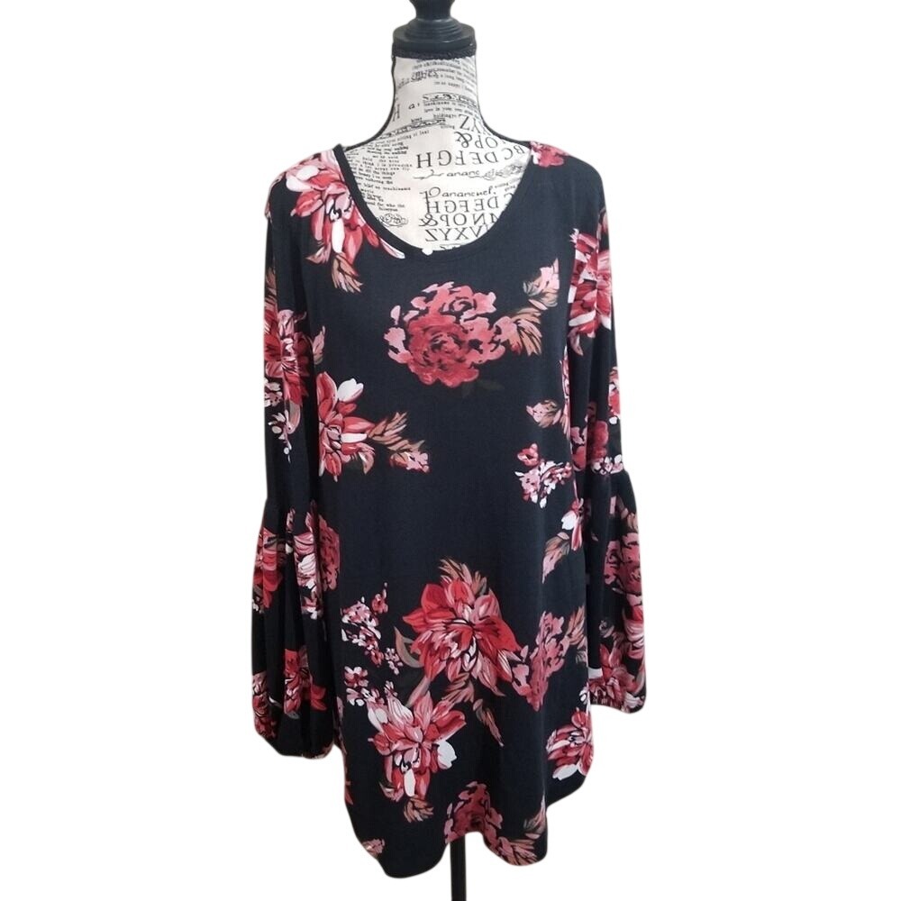LILDY round‎ hem bishop sleeve tunic large